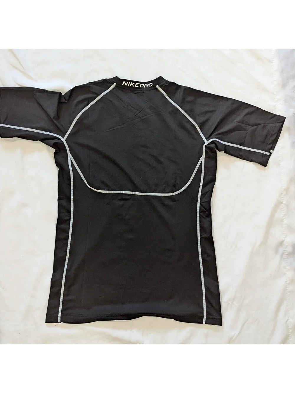Nike Pro Women's Compression Shirt Black White Swoosh M NWOT Athletic Tagless
